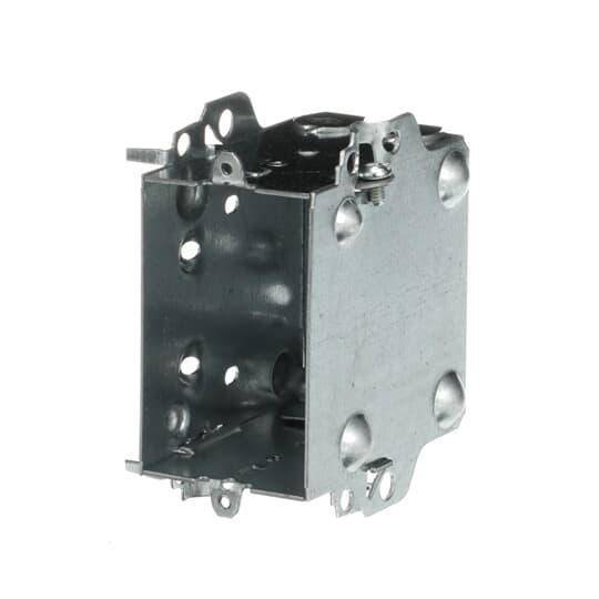 Iberville® BC1004-LH Gangable Device Box, Steel, 15 cu-in, 1 Gang, 1 Outlet, 3 in H x 2 in W x 3 in D