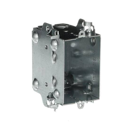Iberville® BC1004-LH Gangable Device Box, Steel, 15 cu-in, 1 Gang, 1 Outlet, 3 in H x 2 in W x 3 in D
