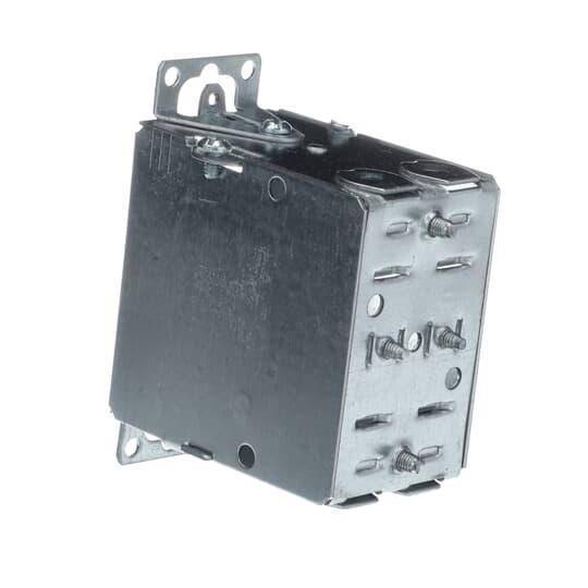 Iberville® BC1004-LRB BC Series Gangable Rework Device Box, Steel, 15 cu-in Capacity, 1 Outlets, 5 Knockouts, 2 in W x 3 in D x 3 in H