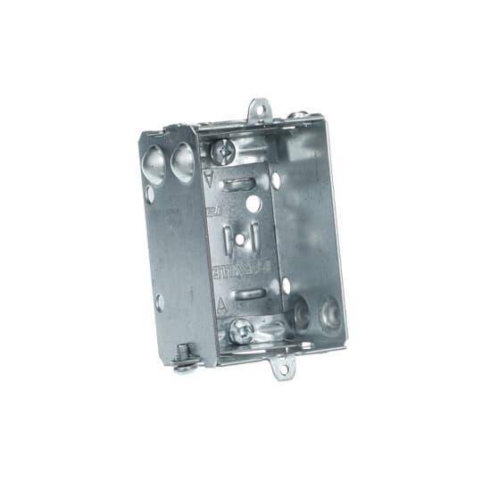 Iberville® BC1100-LLE Gangable Device Box, Steel, 8 cu-in, 1 Outlet, 3 in H x 2 in W x 1-1/2 in D