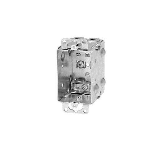 Iberville® BC1104-LA Gangable Device Box, Steel, 12.5 cu-in, 1 Gang, 1 Outlet, 3 in H x 2 in W x 2-1/2 in D