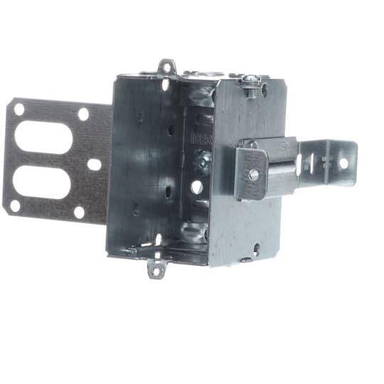Iberville® BC1104-LSSX Gangable Device Box, Steel, 12.5 cu-in, 1 Outlet, 3 in H x 2 in W x 2-1/2 in D
