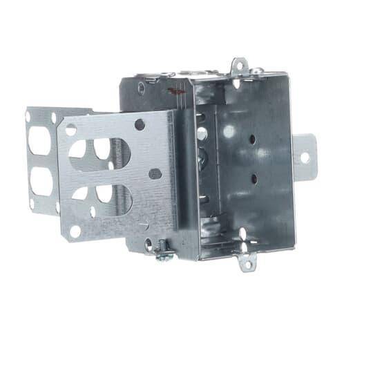 Iberville® BC1104-LSSX Gangable Device Box, Steel, 12.5 cu-in, 1 Outlet, 3 in H x 2 in W x 2-1/2 in D