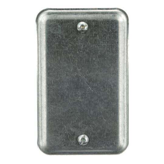 Iberville® BC11-C-4 11 Series Blank Utility Box Cover, 2-3/8 in W, Steel