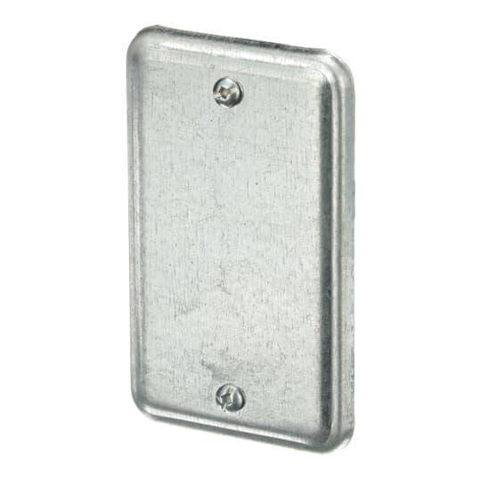 Iberville® BC11-C-4 11 Series Blank Utility Box Cover, 2-3/8 in W, Steel