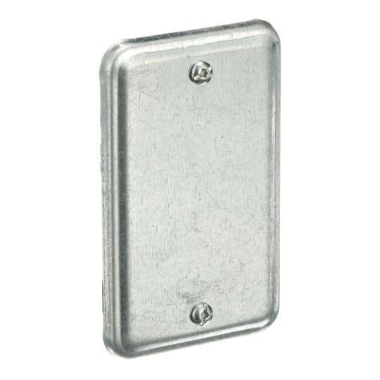 Iberville® BC11-C-4 11 Series Blank Utility Box Cover, 2-3/8 in W, Steel