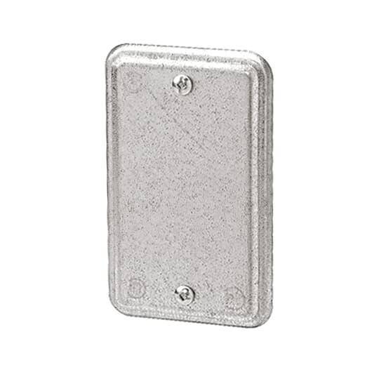 Iberville® BC11-C-4 11 Series Blank Utility Box Cover, 2-3/8 in W, Steel