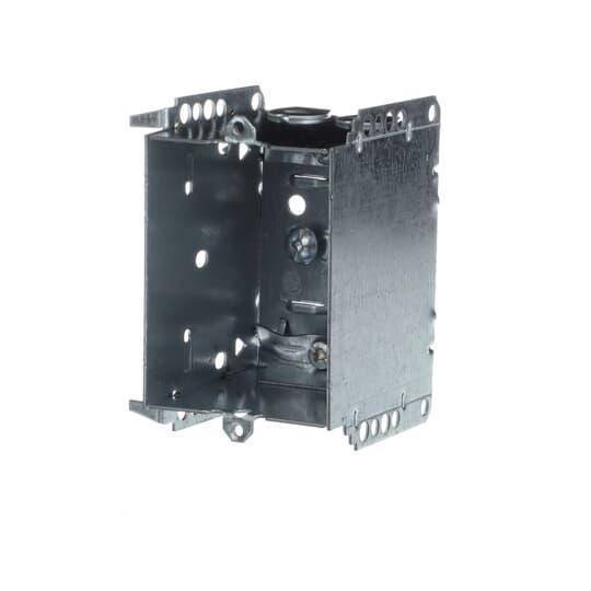 Iberville® BC1504-LLE Non-Gangable Device Box, Steel, 15 cu-in, 1 Outlet, 4 Knockouts, 3 in H x 2-1/4 in W x 2-1/2 in D