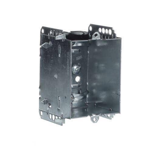 Iberville® BC1504-LLE Non-Gangable Device Box, Steel, 15 cu-in, 1 Outlet, 4 Knockouts, 3 in H x 2-1/4 in W x 2-1/2 in D