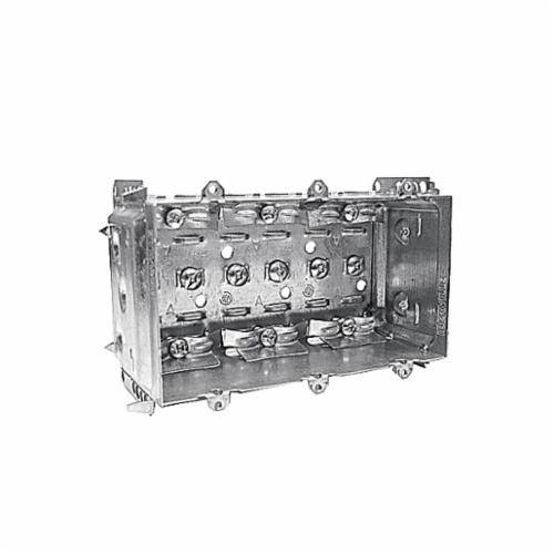 Iberville® BC2304-LHTQ-3 Non-Gangable Device Box, Steel, 39.5 cu-in, 3 Gangs, 3 Outlets, 3 in H x 5-1/2 in W x 2-1/2 in D