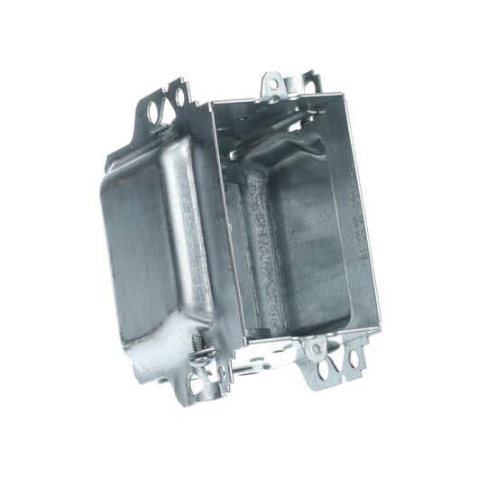 Iberville® BC3004-LH Gangable Device Box, Steel, 18 cu-in, 1 Outlet, 3 in H x 2 in W x 3 in D