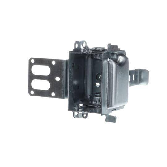 Iberville® BC3104-LSSAX Gangable Stud Device Box With Integral Support Bracket, Steel, 16 cu-in, 1 Gang, 1 Outlet, 3 in H x 2 in W x 2-1/2 in D