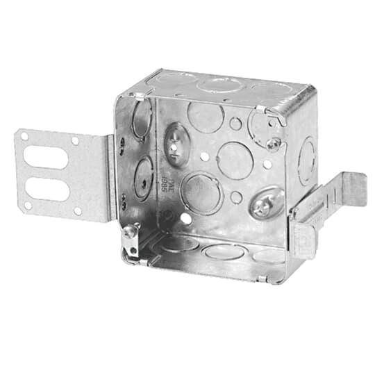 Iberville® BC52171-KSSX Outlet Box, Steel, 30 cu-in Capacity, (1) Outlets, (16) Knockouts, 4 in H x 4 in W x 2-1/8 in D