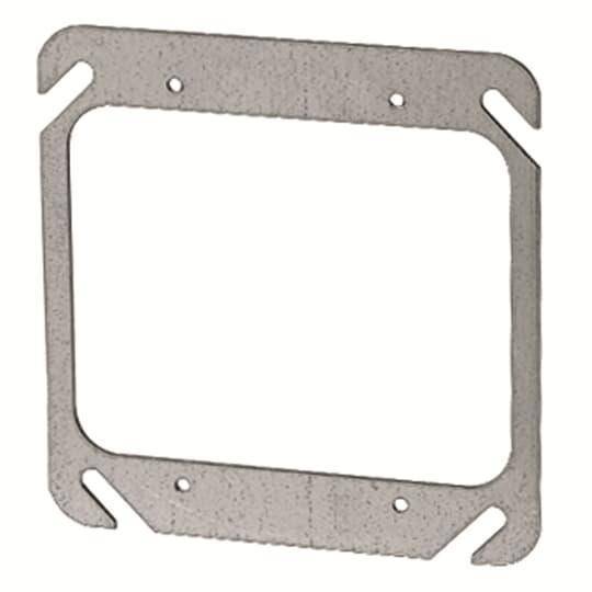 Iberville® BC52-C-00 2-Device Box Cover, 4 in L x 4 in W, Flat Cover, Steel