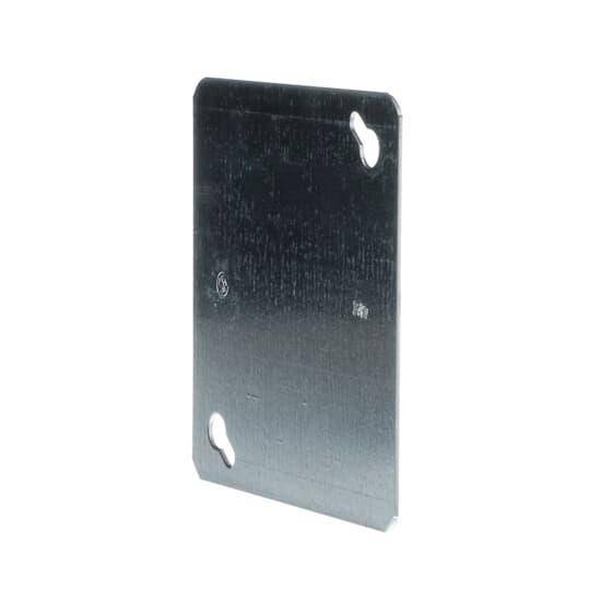 Iberville® BC52-C-1 2-Device Box Cover, 4 in L x 4 in W, Blank/Flat Cover, Steel
