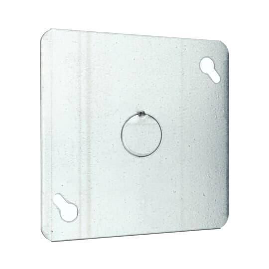 Iberville® BC52-C-6 Box Cover, 4 in L x 4 in W, Flat Cover, Steel