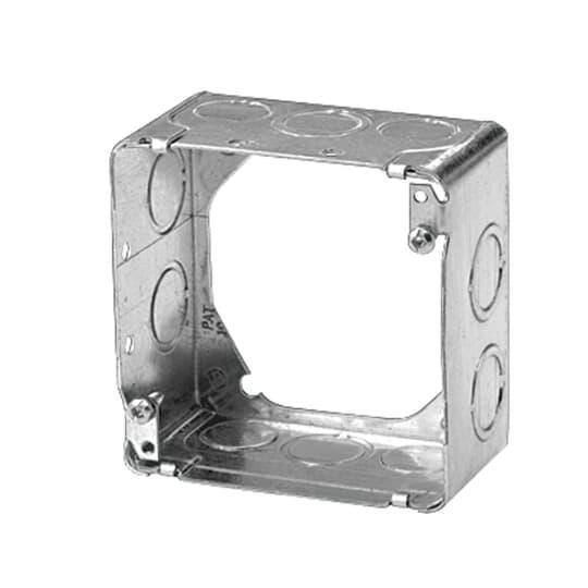 Iberville® BC53171K Square Outlet Extension Ring, 4 in L x 4 in W x 2-1/8 in D, Steel