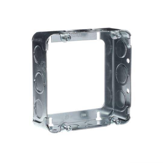 Iberville® BC73151-K Square Outlet Extension Ring, 4-11/16 in L x 4-11/16 in W x 1-1/2 in D, Steel