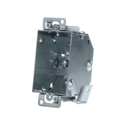 Iberville® BC775-LD BC Series Gangable Rework Device Box, Steel, 10 cu-in Capacity, 1 Outlets, 5 Knockouts, 2 in W x 2-1/4 in D x 3 in H