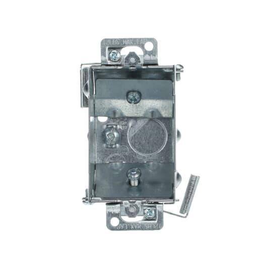 Iberville® BC775-LD BC Series Gangable Rework Device Box, Steel, 10 cu-in Capacity, 1 Outlets, 5 Knockouts, 2 in W x 2-1/4 in D x 3 in H