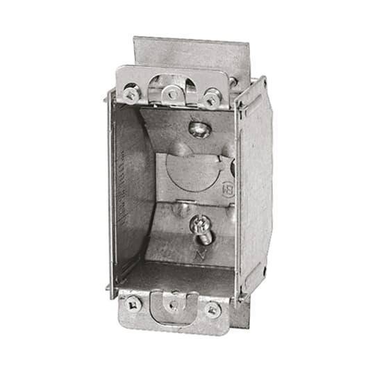 Iberville® BC777-LRB BC Series Non-Gangable Rework Device Box, Steel, 11 cu-in Capacity, 1 Outlets, 5 Knockouts, 2 in W x 2-1/4 in D x 3 in H