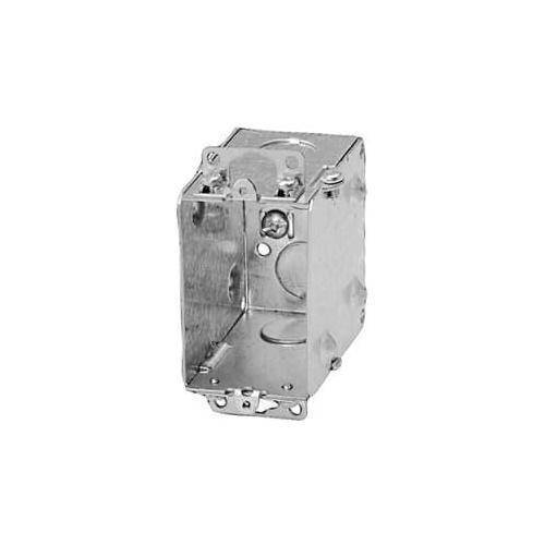 Iberville® CI1004 CI Series Gangable Device Box, Steel, 15 cu-in Capacity, 1 Gangs, 1 Outlets, 4 Knockouts, 2 in W x 3 in D x 3 in H