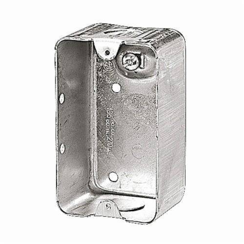 Iberville® CI1110-HV CI Gangable High Voltage Switch Outlet Box, Steel, 16.5 cu-in Capacity, 1 Gangs, 2 Knockouts, 4 in H x 2-3/8 in W x 1-7/8 in D