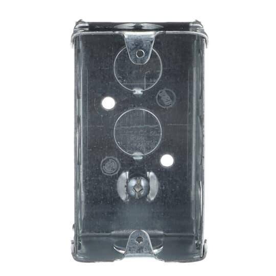 Iberville® CI2018 Gangable Utility Box, Steel, 13 cu-in, 1 Outlet, 10 Knockouts