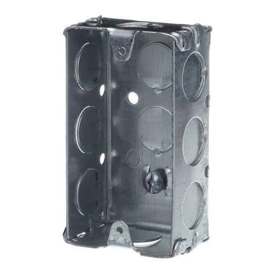 Iberville® CI2018 Gangable Utility Box, Steel, 13 cu-in, 1 Outlet, 10 Knockouts