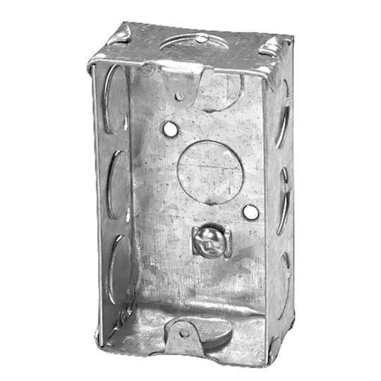 Iberville® CI2018 Gangable Utility Box, Steel, 13 cu-in, 1 Outlet, 10 Knockouts
