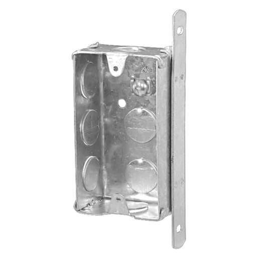Iberville® CI2018-SB Utility Box With Side Bracket, Steel, 13 cu-in, 1 Gang, 7 Knockouts