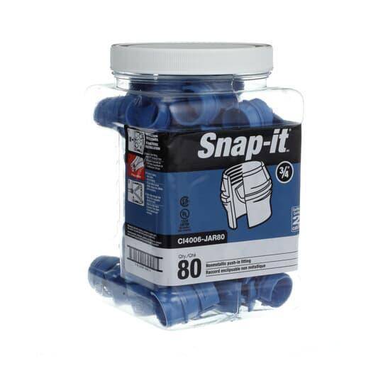 Iberville® CI4006-JAR80 Non-Metallic Sheathed Cable Connector, 3/4 in Trade, 0.22 to 0.65 in Cable Openings, Plastic