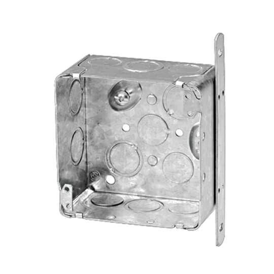 Iberville® CI52171-KSB Outlet Box, Steel, 30 cu-in Capacity, (1) Outlets, (18) Knockouts, 4 in H x 4 in W x 2-1/8 in D