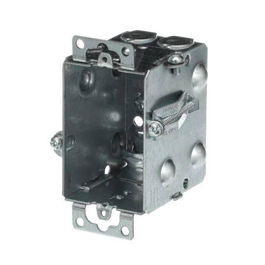 Iberville® CI525-L Gangable Rework Device Box With Rework Bracket, Steel, 12.5 cu-in, 1 Outlet, 3 in H x 2 in W x 2-1/2 in D