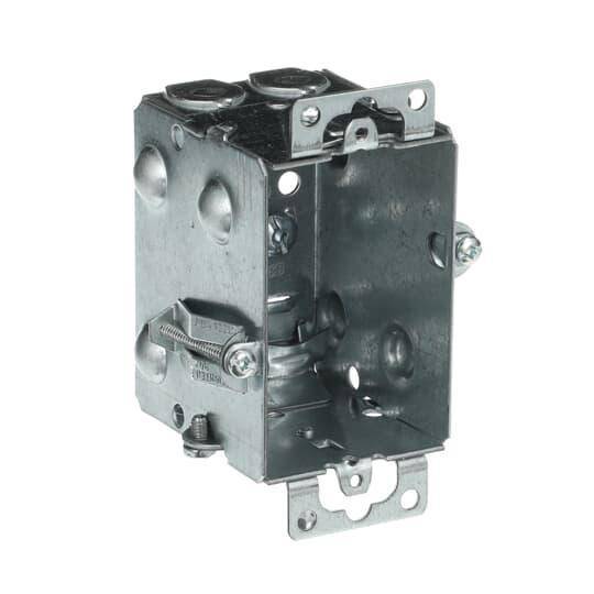 Iberville® CI525-L Gangable Rework Device Box With Rework Bracket, Steel, 12.5 cu-in, 1 Outlet, 3 in H x 2 in W x 2-1/2 in D