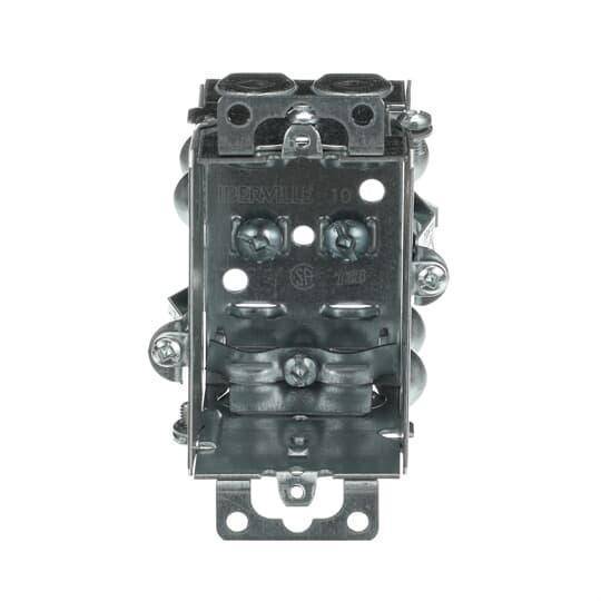 Iberville® CI525-L Gangable Rework Device Box With Rework Bracket, Steel, 12.5 cu-in, 1 Outlet, 3 in H x 2 in W x 2-1/2 in D