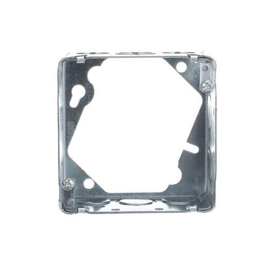 Iberville® CI53171-ER Square Box Extension, 4 in W x 2-1/8 in D, Steel