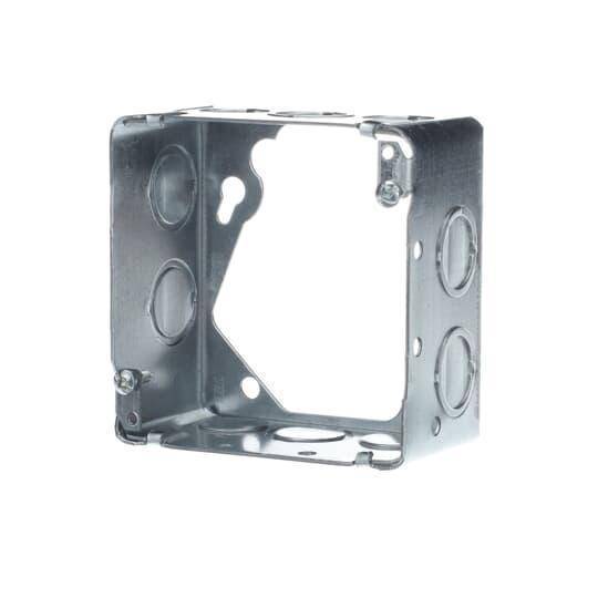 Iberville® CI53171-ER Square Box Extension, 4 in W x 2-1/8 in D, Steel