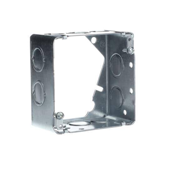 Iberville® CI53171-ER Square Box Extension, 4 in W x 2-1/8 in D, Steel
