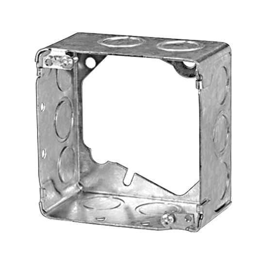 Iberville® CI53171-ER Square Box Extension, 4 in W x 2-1/8 in D, Steel