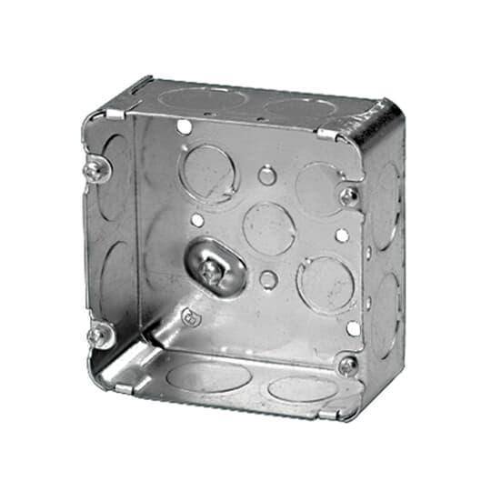 Iberville® CI72171-1 Outlet Box, Steel, 42 cu-in Capacity, (1) Outlets, (14) Knockouts, 4-11/16 in H x 4 in W x 2-1/8 in D