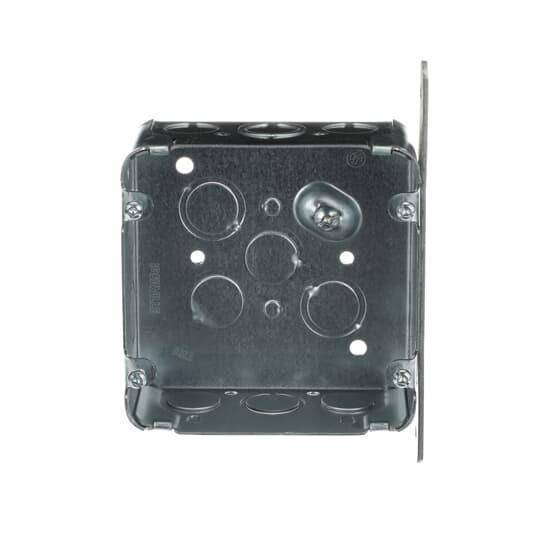 Iberville® CI72171-KSB Outlet Box, Steel, 42 cu-in Capacity, (1) Outlets, (16) Knockouts, 4 in H x 4 in W x 2-1/8 in D