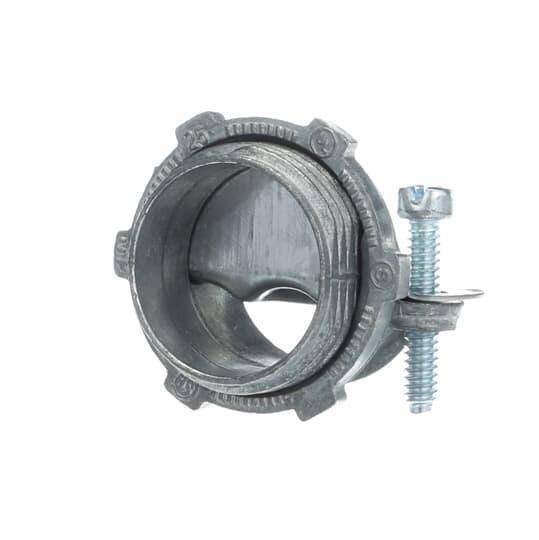 Steel City® CI808 2-Screw Cable Connector, 1 in Trade, 0.5 to 1.04 in Cable Openings, Zinc Alloy