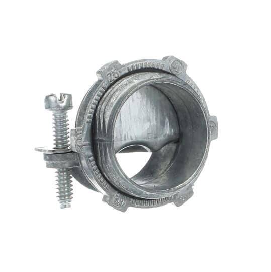 Steel City® CI808 2-Screw Cable Connector, 1 in Trade, 0.5 to 1.04 in Cable Openings, Zinc Alloy