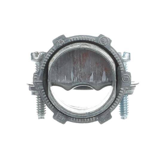 Steel City® CI808 2-Screw Cable Connector, 1 in Trade, 0.5 to 1.04 in Cable Openings, Zinc Alloy