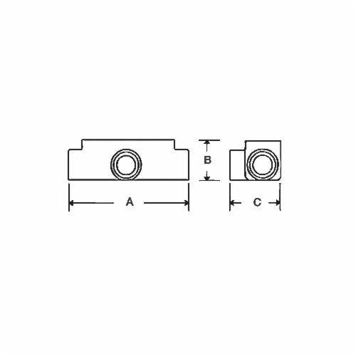 Iberville® CITA-3/4 Type T Conduit Body With Cover, Gasket, 3/4 in Hub, Cast Aluminum
