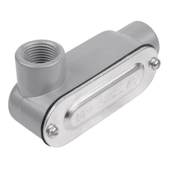 Red Dot® DALL-10-CG A Series Type LL Conduit Body, 4 in Hub, 366 cu-in Capacity, Die Cast Aluminum