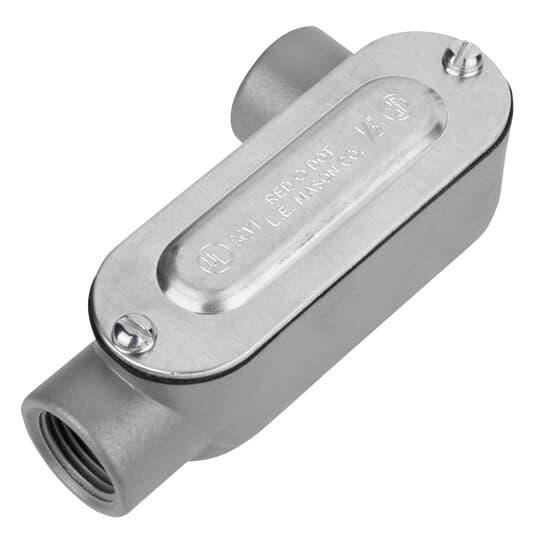 Red Dot® D-Pak™ DALR-3-CG A Series Type LR Conduit Body With Cover, Gasket, 1 in Hub, 12.5 cu-in Capacity, Die Cast Aluminum, Powder Coated Urethane