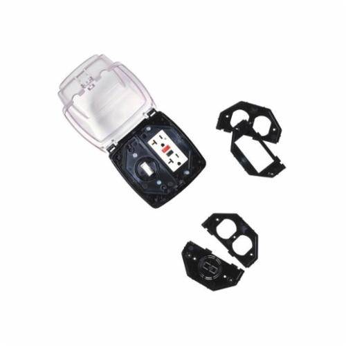 Intermatic® WP1220C Heavy Duty Non-Metallic Weatherproof While-In-Use Cover, 139.7 mm L x 127 mm W x 2-1/4 in D, Receptacle Cover, Polycarbonate