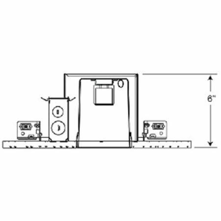 6-3/4", 4" Aperture, Acuity Brands Lighting Inc. IC1 Incandescent Downlight Housing Round, Vertical, Insulated, Air Tight